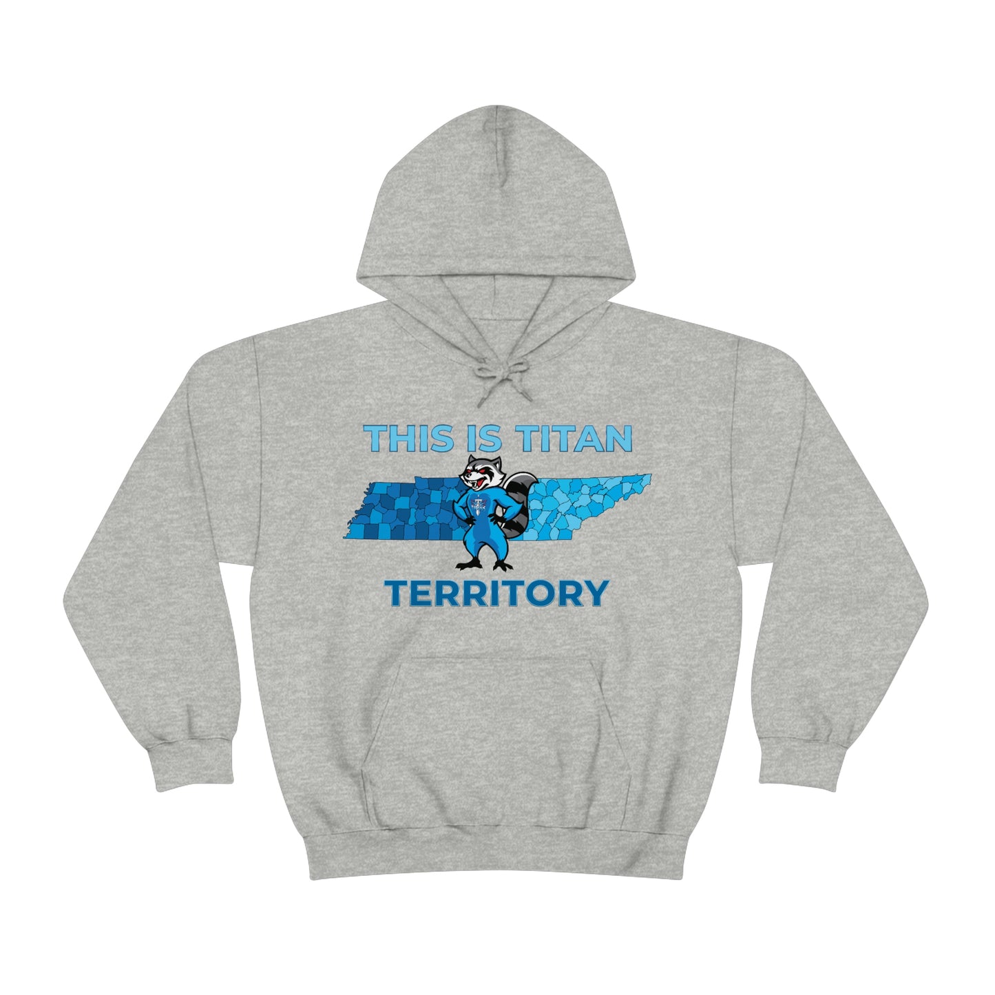 Tennessee Titans with racoon Front Side Only Heavy Blend™ Hooded Sweatshirt