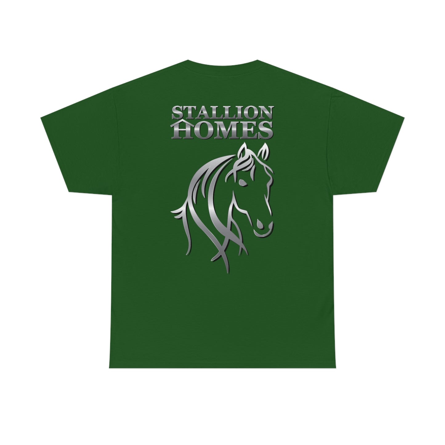 Camiseta de algodón pesado Stallion Homes Silver Back Only