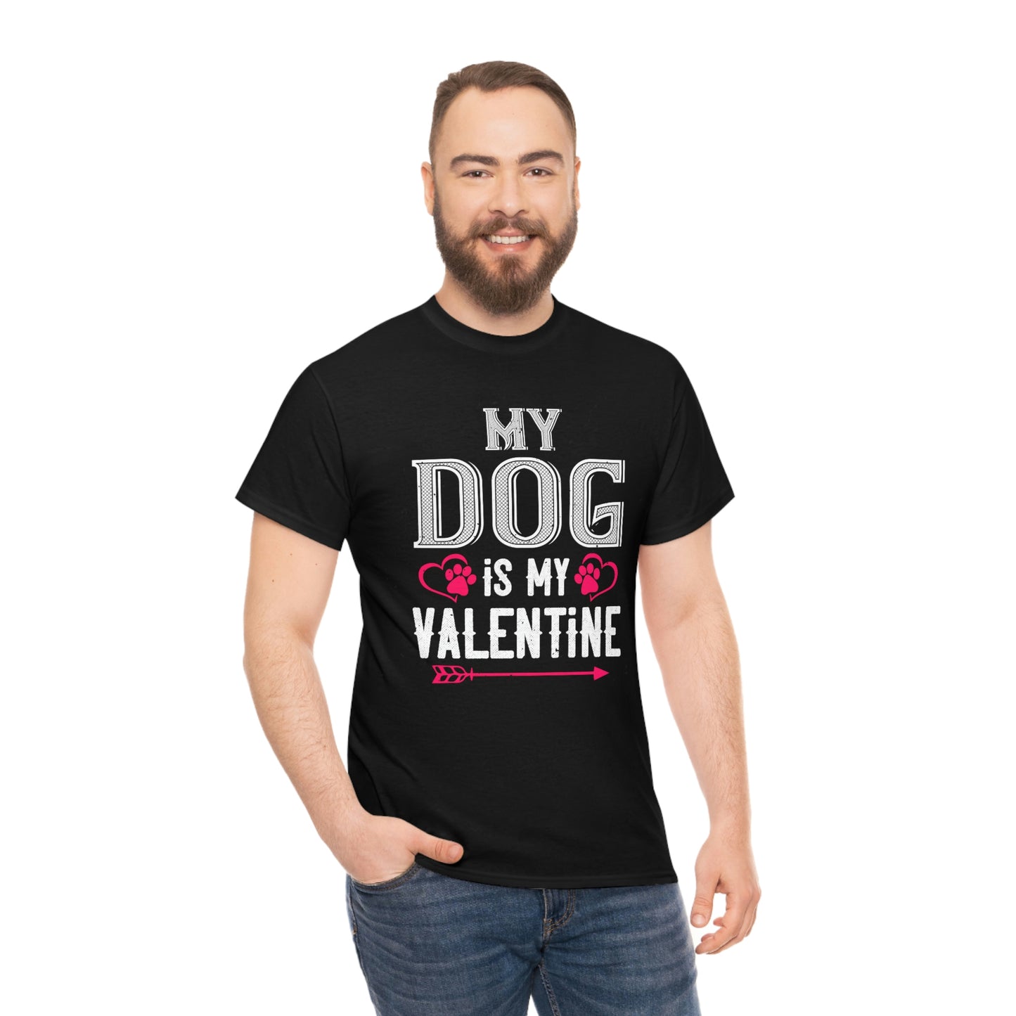Mi perro es mi camiseta de algodón de San Valentín