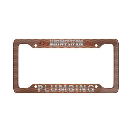 Midwestern Plumbing Orange License Plate Frame
