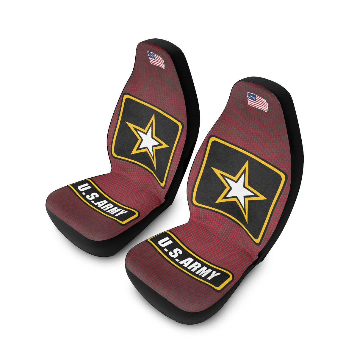 U.S. Army (logo 2) Dark Red Polyester Car Seat Covers