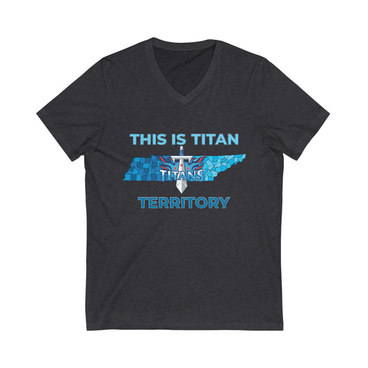 Tennessee Titans Jersey Short Sleeve V-Neck Tee