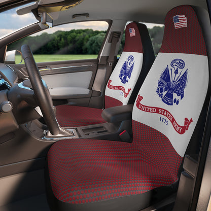 U.S. Army Dark Red Polyester Car Seat Covers
