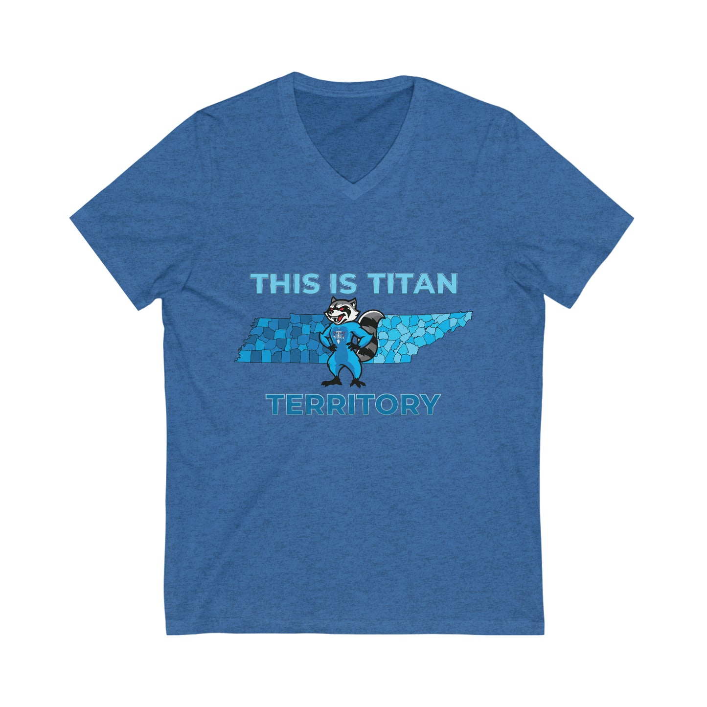 Tennessee Titans with racoon Jersey Short Sleeve V-Neck Tee