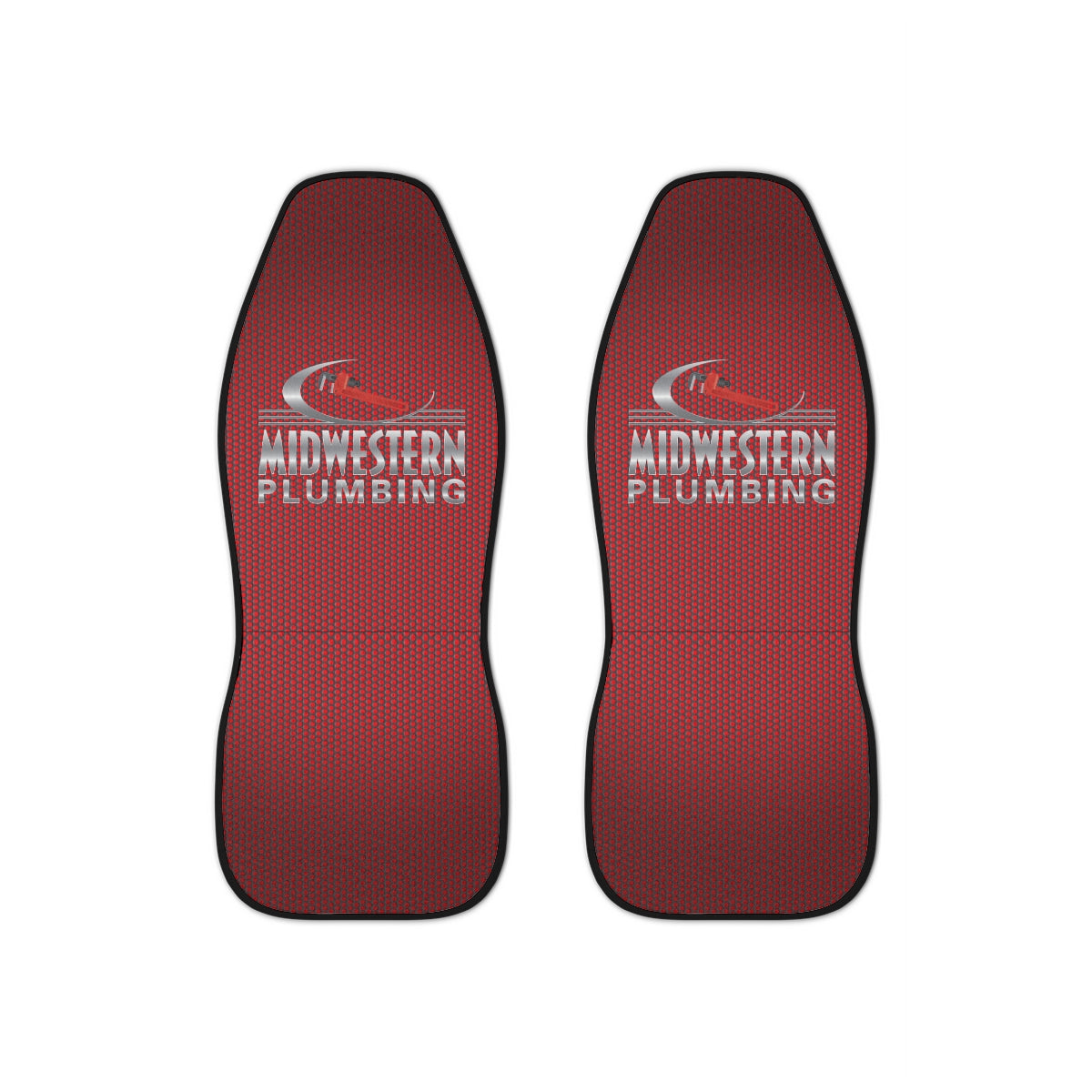 Midwestern Plumbing Red Grey Car Seat Covers