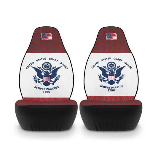 U.S. Coast Guard Red Polyester Car Seat Covers