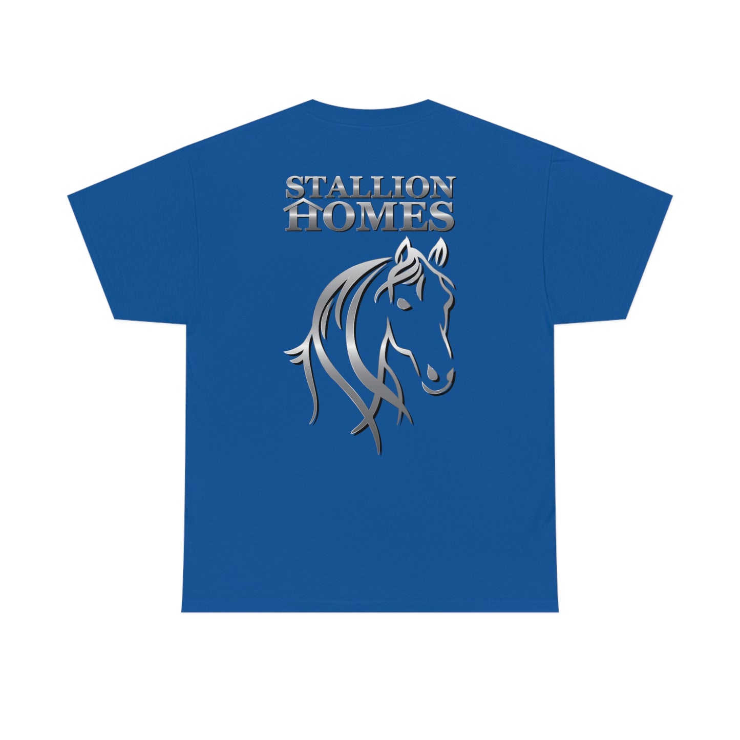 Camiseta de algodón pesado Stallion Homes Silver Back Only