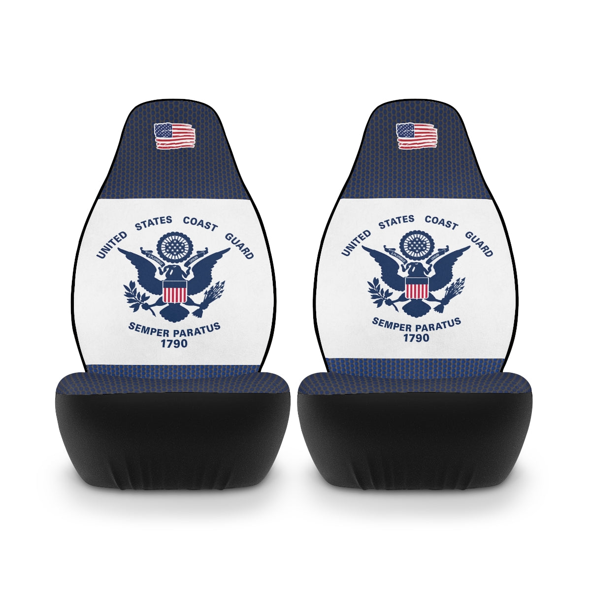 U.S. Coast Guard Dark Blue Polyester Car Seat Covers