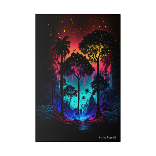 Neon Forest 6 - 16"x24" Matte Canvas, Stretched, 0.75"