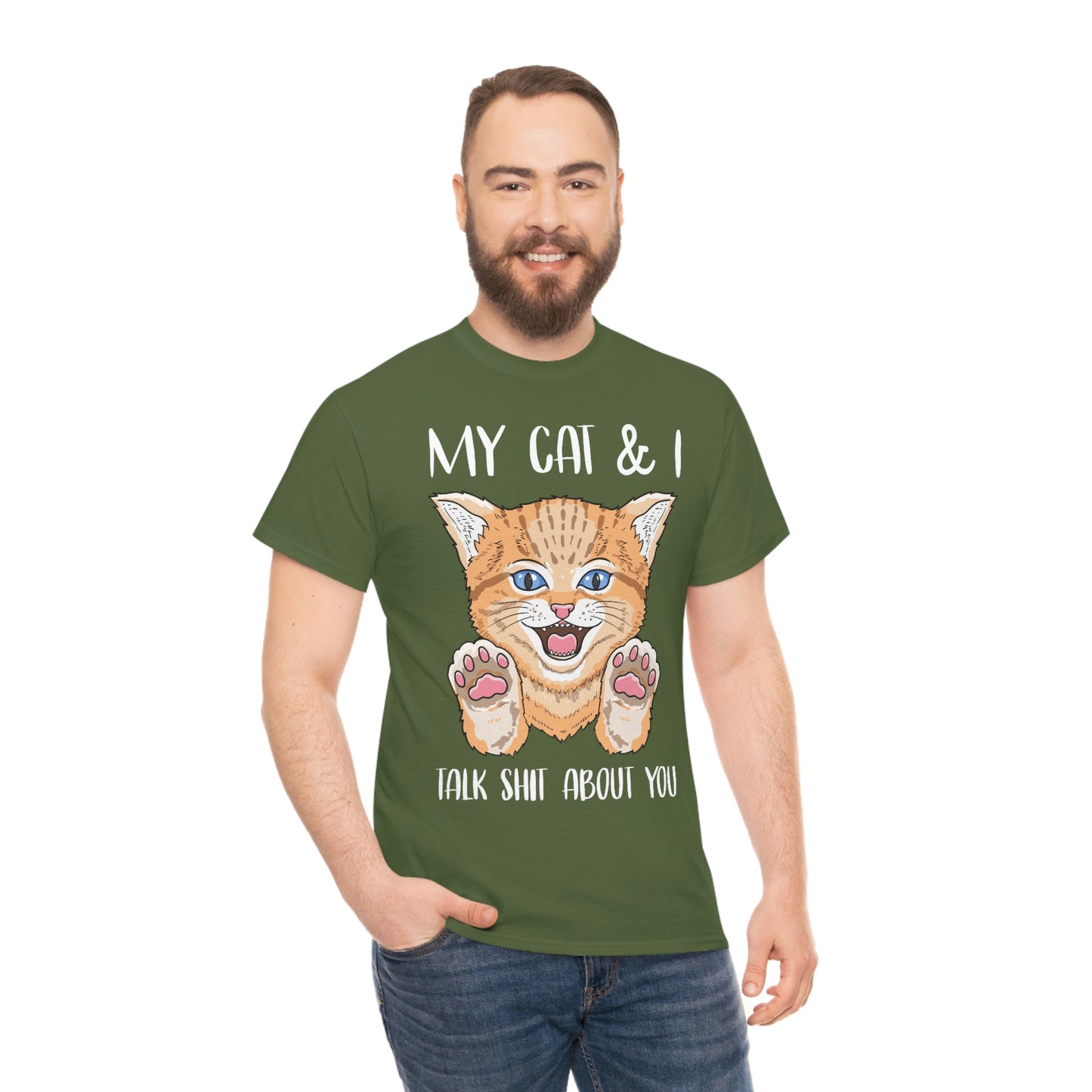 Camiseta de algodón Mi gato y yo