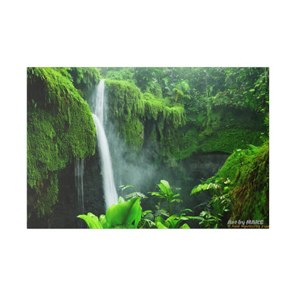 Bali Waterfalls 4 - 24"x16" Matte Canvas, Stretched, 0.75"