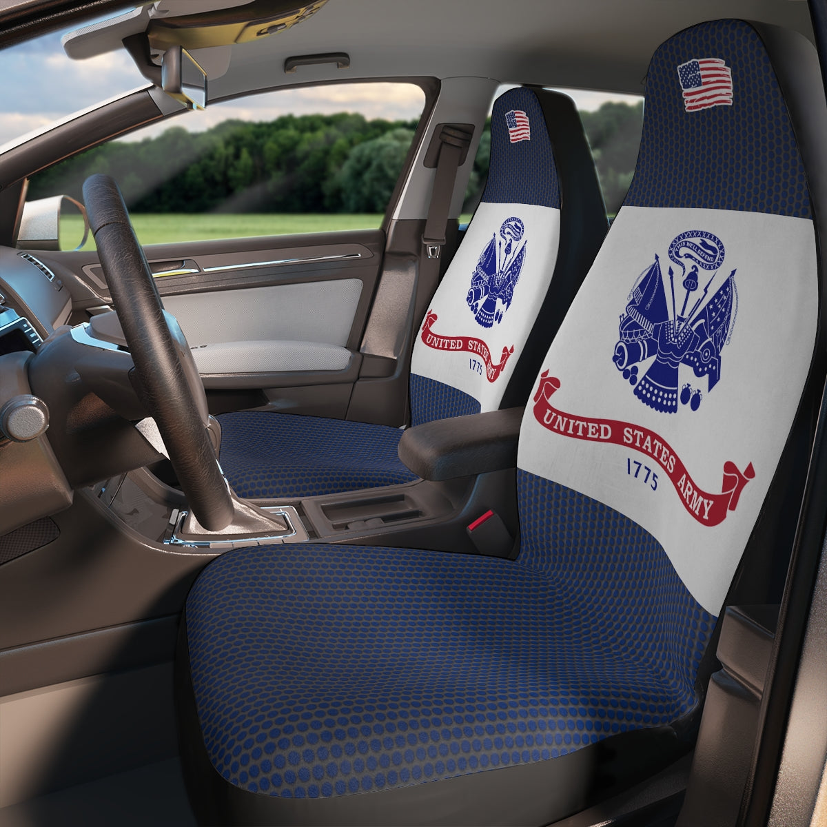 Fundas de asiento de coche de poliéster azul oscuro del ejército de EE. UU.