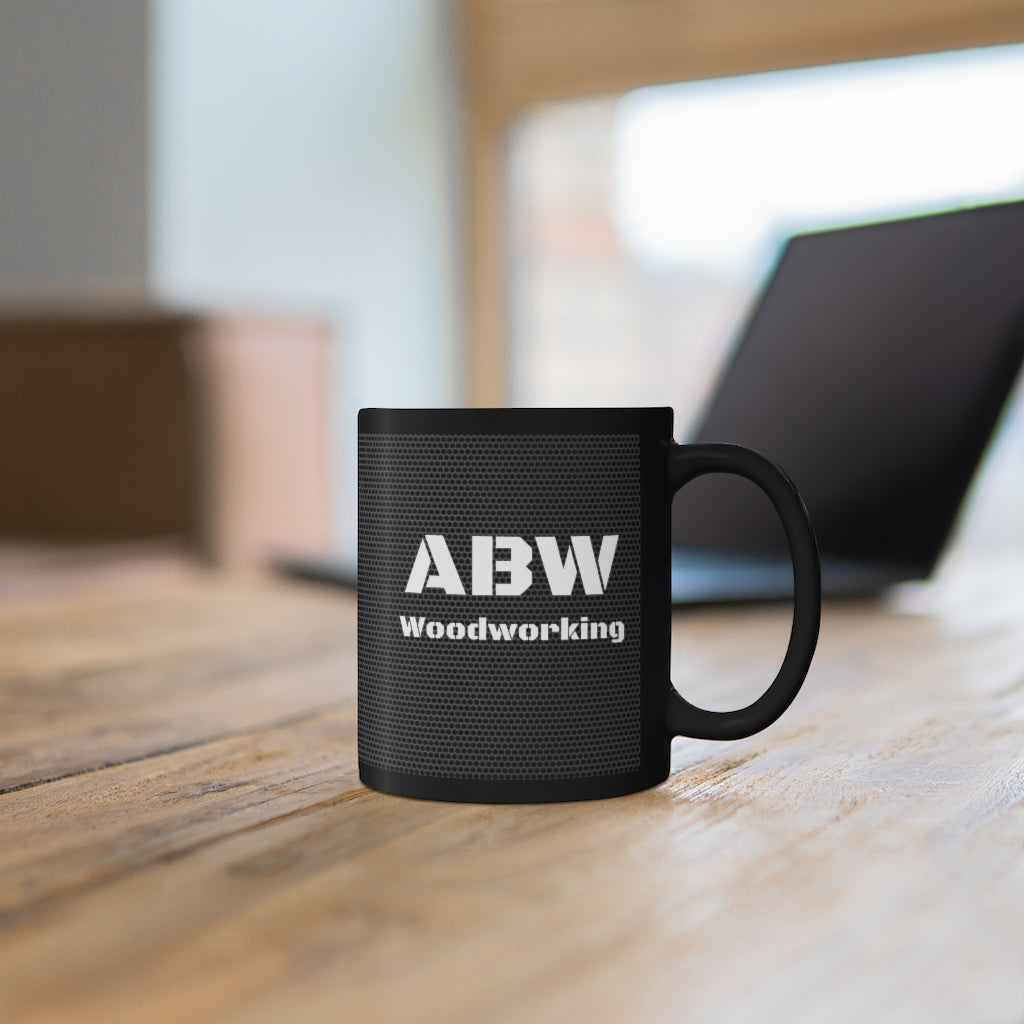 ABW Woodworking 11oz Black Mug 2