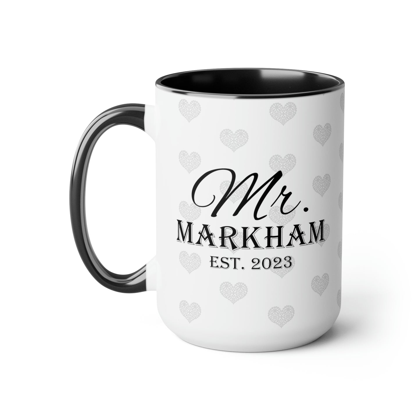 Mr Markham Two-Tone Coffee Mugs, 15oz