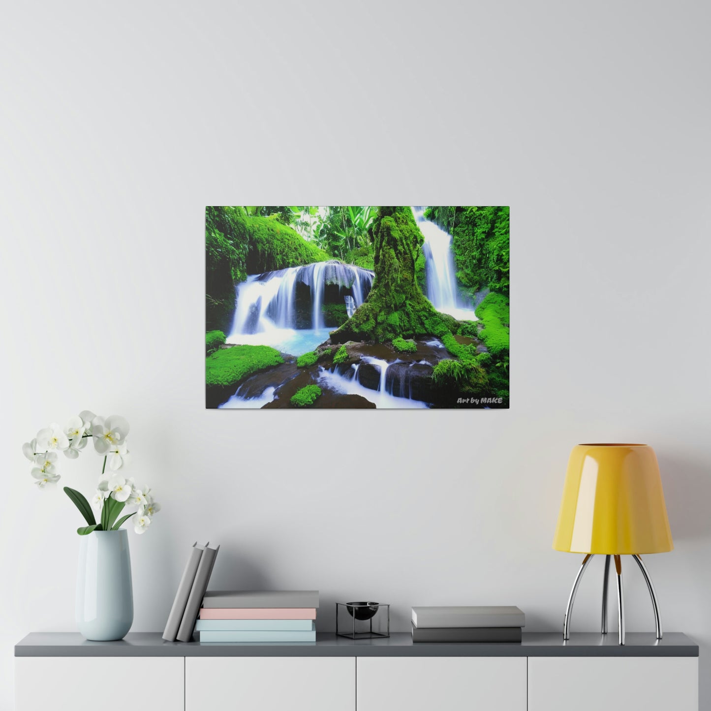 Bali Waterfalls 2 - 24"x16" Matte Canvas, Stretched, 0.75"