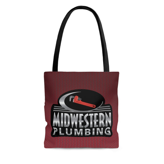 Midwestern Plumbing Dark Red Tote Bag