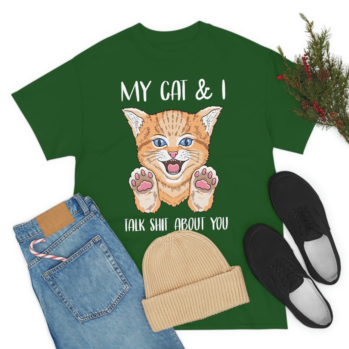 Camiseta de algodón Mi gato y yo