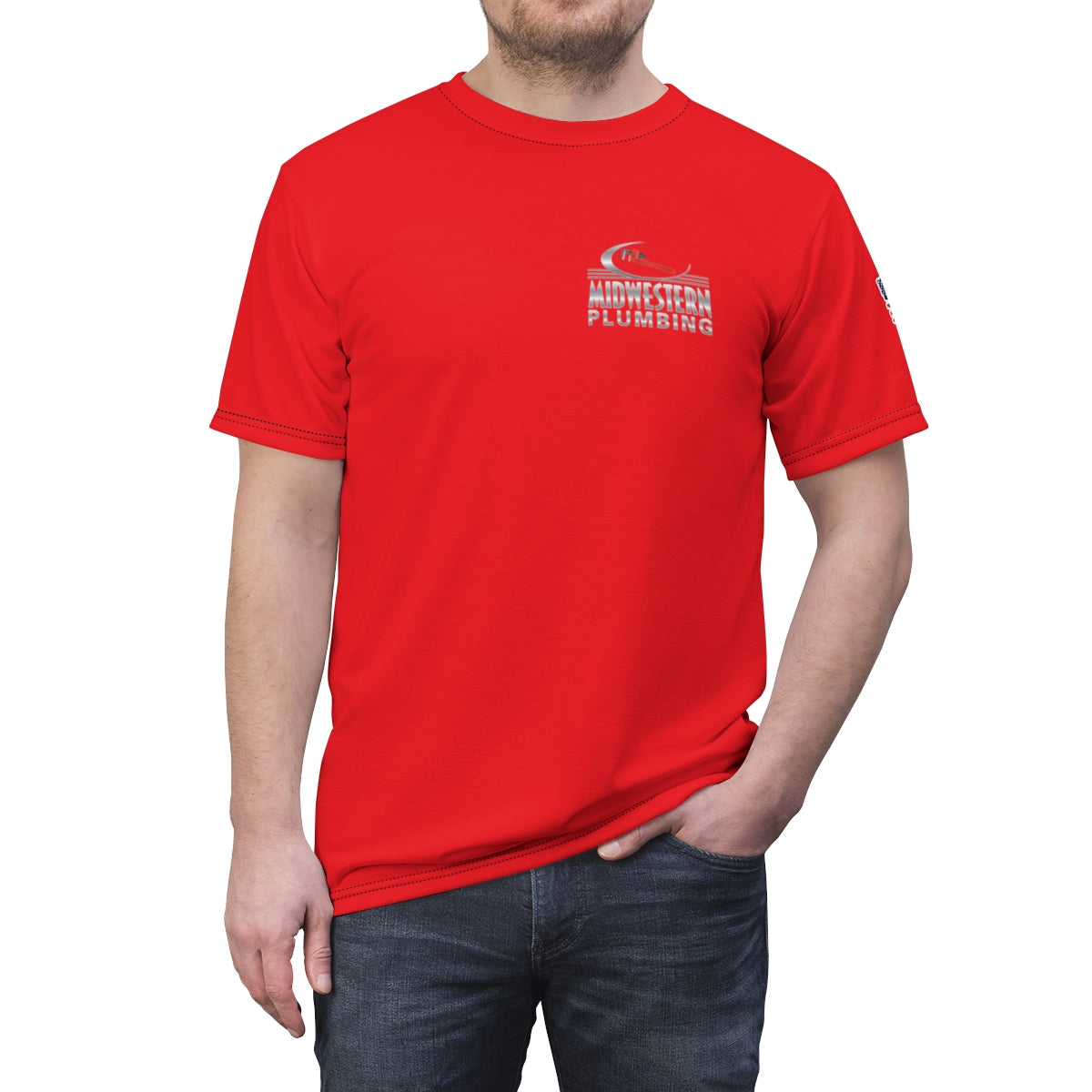 Midwestern Plumbing Red Premium Work Shirt